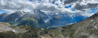 Brilliant panoramic views across the Chamonix Valley 